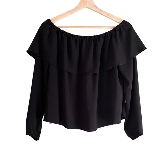 ARITZIA Wilfred Morel Off Shoulder Blouse, Black, Size Small - Picture 2 of 9